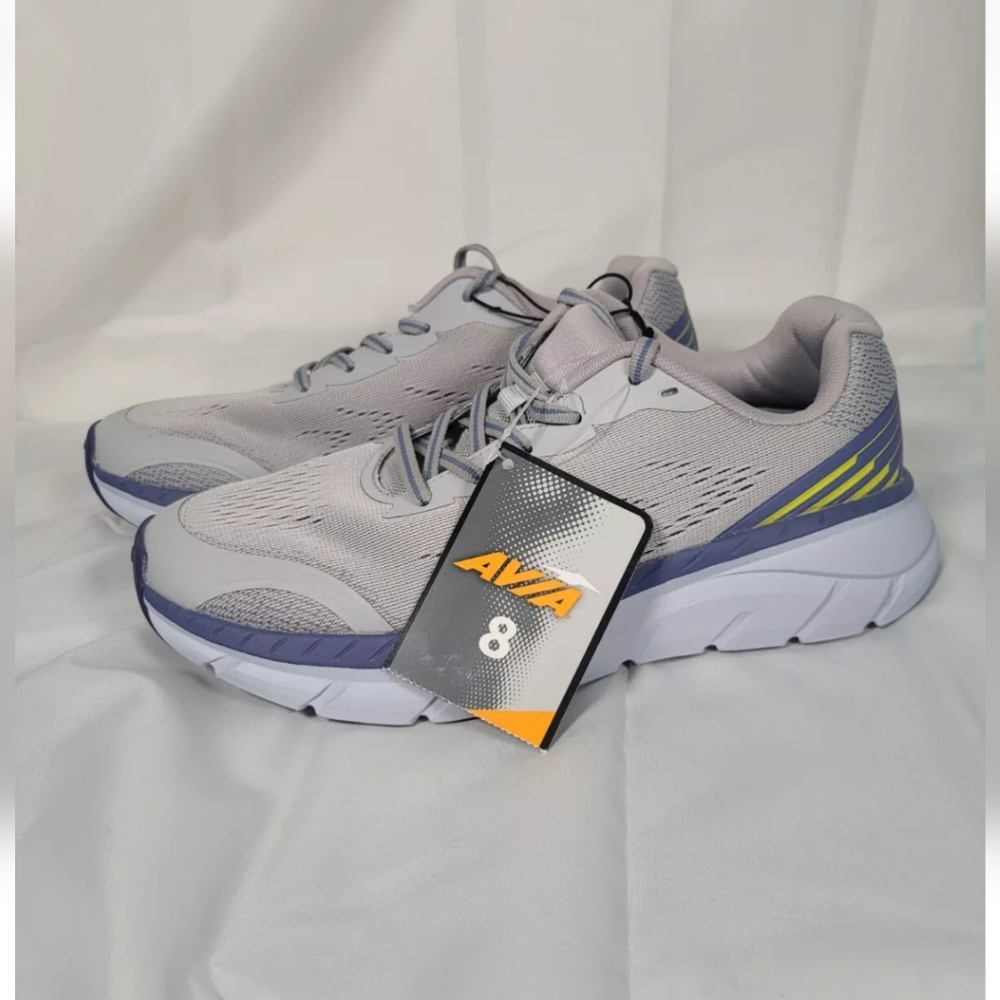 Avia Womens Grey Sneakers Size 8 Lightweight Arch Support Athletic Shoe.